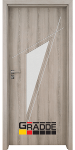 Интериорна врата Gradde, модел Kristall-Glas, цвят Ясен Вералинга