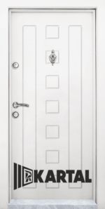 Блиндирана входна врата T712, цвят Бял