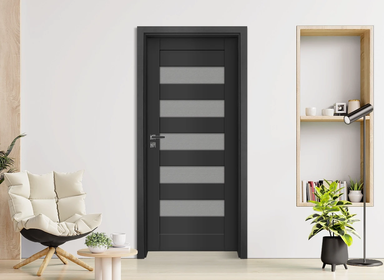 Интериорна врата Gradde Aaven Glas Антрацит Мат