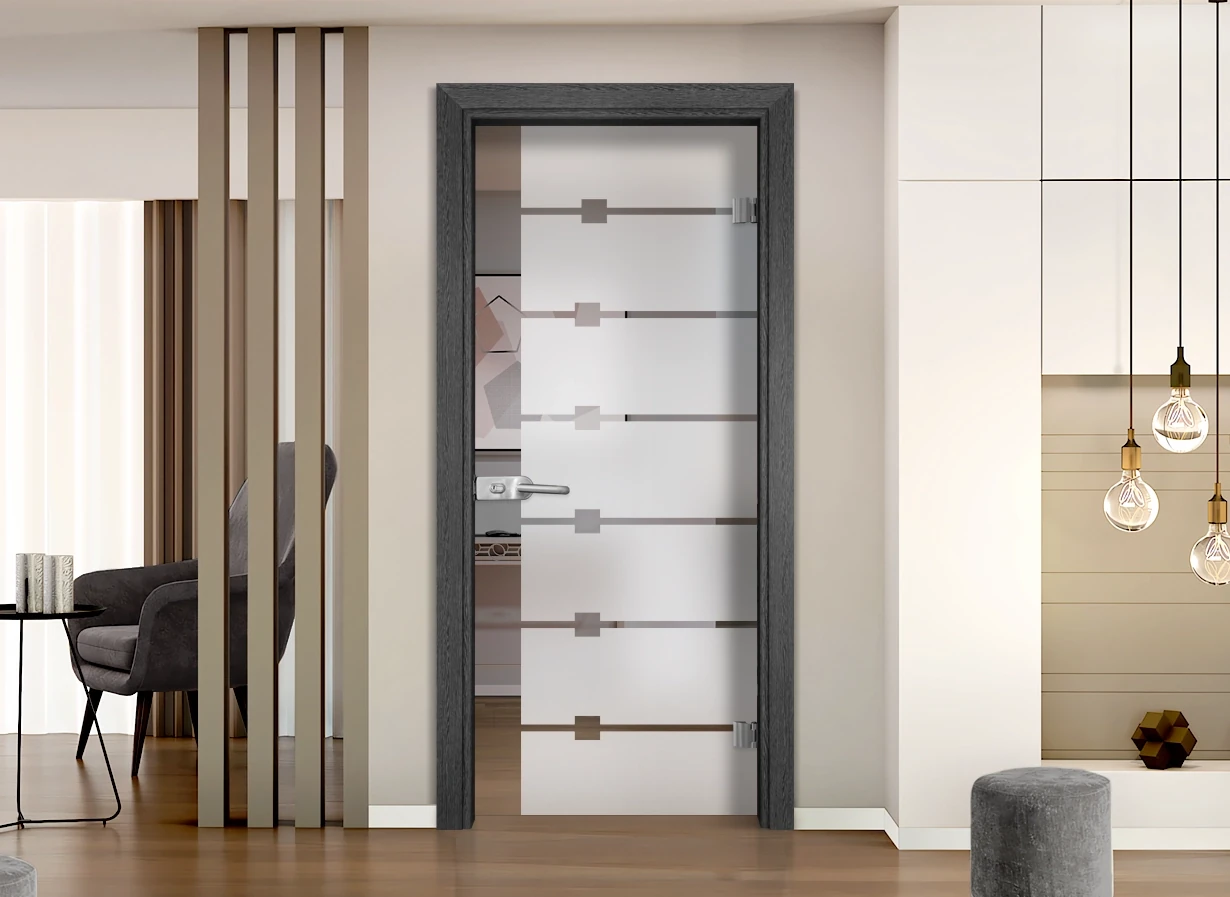 Стъклена Врата Gama Sand G 14-5 Сив Кестен